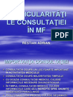 Particularităţi Le Consultaţiei În MF: Restian Adrian