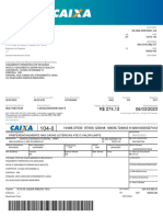 Boleto bancário CAIXA para pagamento de parcela