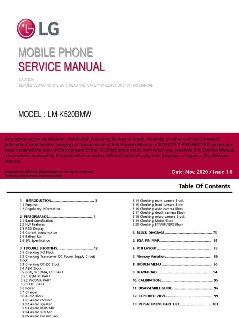Mobile Phone Service Manual PDF