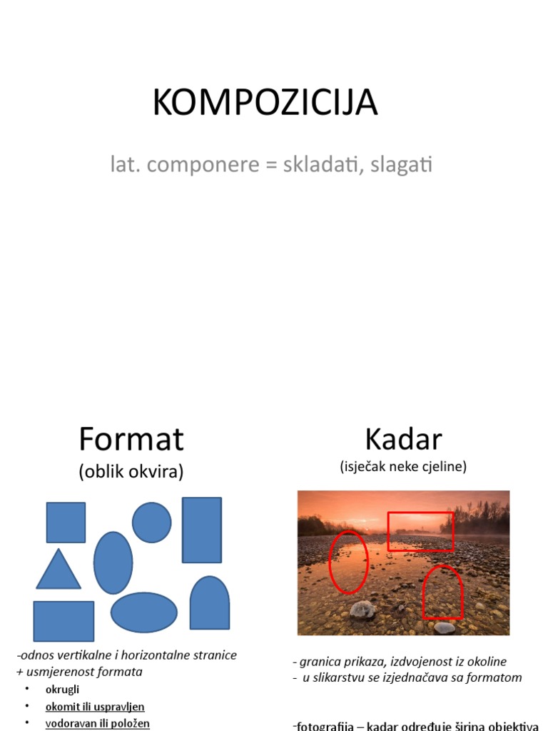 Kompozicija: Lat. Componere Skladati, Slagati | PDF