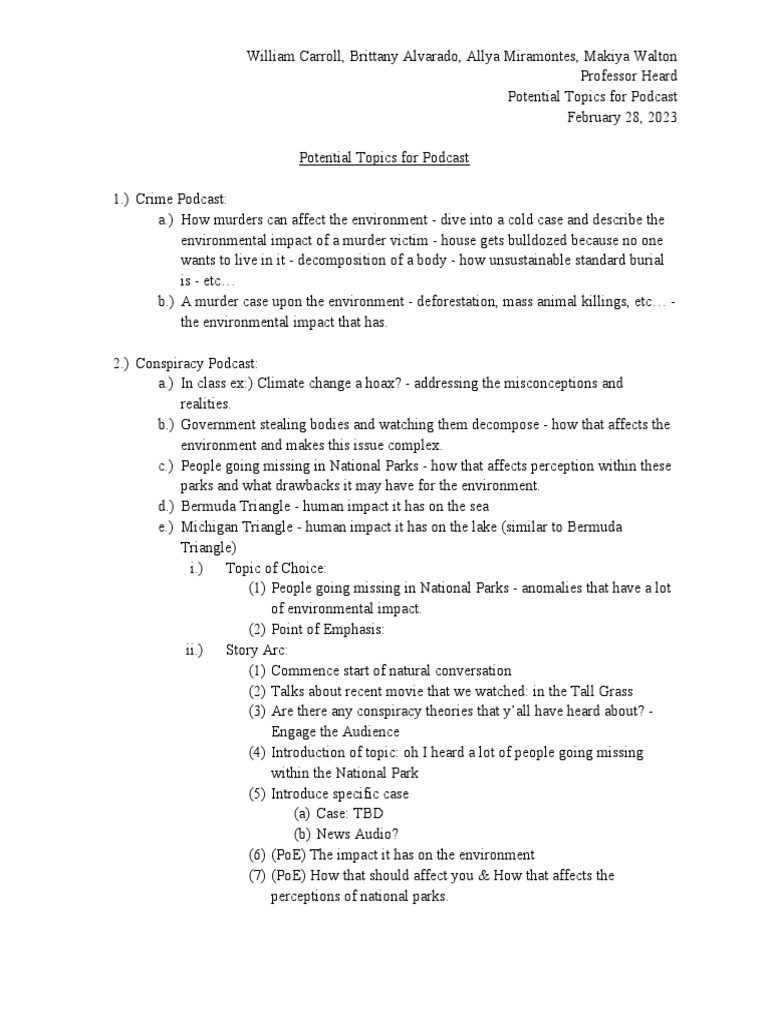 potential-topics-for-podcast-pdf-podcast-communication