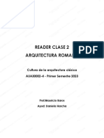 Reader Clase 2 Arquitectura Romana: Cultura de La Arquitectura Clásica AUA30002-4 - Primer Semestre 2023