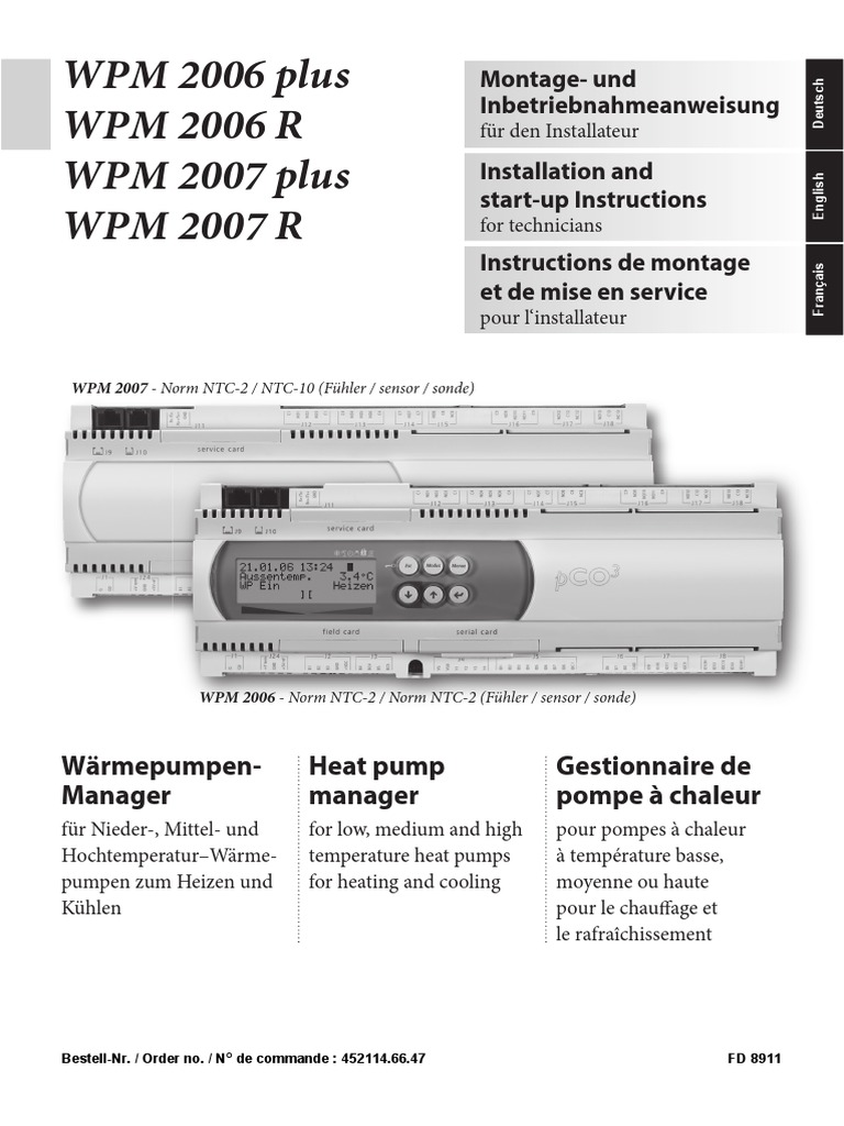 Neutral - wpm2006 2007 - Installateur - fd8911 2009 11 12 | PDF
