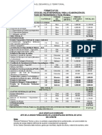 Formato #003 Estructura de Costos Del Valor Referencial para La Elaboración Del Estudio de Preinversión O Ficha Técnica