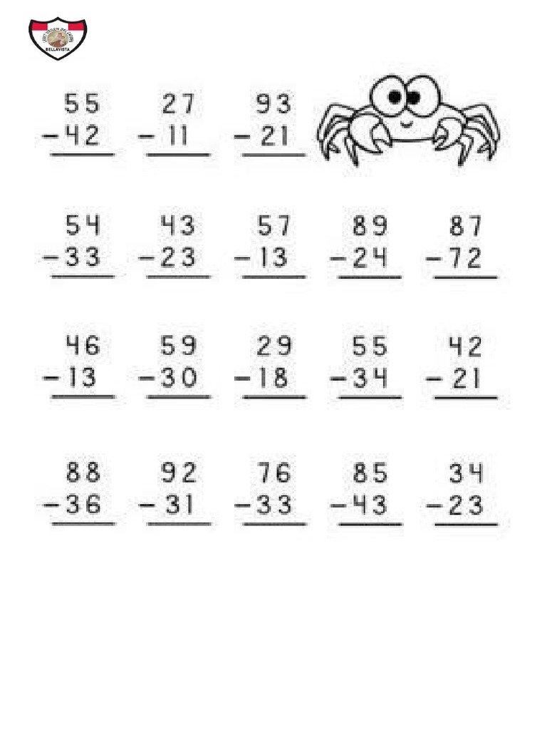 (IMPRIMIR) Hojas de Sumas y Restas | PDF