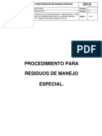 Procedimiento para Residuos de Manejo Especial