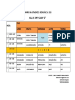 Horario de actividades 2023 6to grado