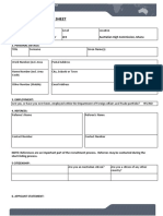 Job Application Cover Sheet