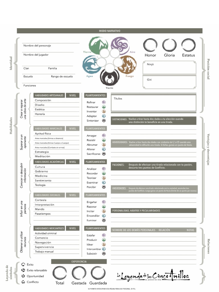 Ficha l5r 5ed PF | PDF
