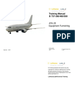 Training Manual B 737-300/400/500: ATA 25 Equipment Furnishing