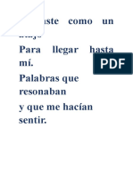 Buscaste Como Un Atajo para Llegar Hasta Mí. Palabras Que Resonaban y Que Me Hacían Sentir