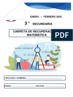 Carpeta de Recuperación Matemática: Secundaria