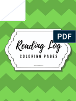 Reading Log Coloring Pages