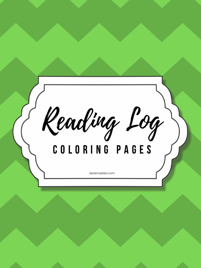 Reading Log Coloring Pages PDF Printer (Computing) Books