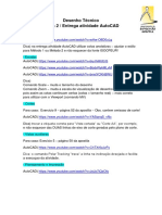 Vídeos e Dicas - Prova 2 e Entrega Atividade AutoCAD