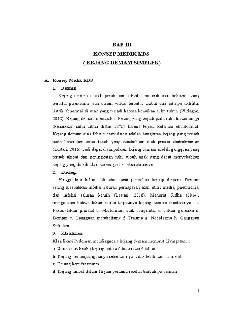 Definisi dan Klasifikasi Kejang Demam | PDF