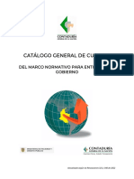 Catálogo General de Cuentas: Del Marco Normativo para Entidades de Gobierno