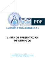 Carta de Presentacion Lavanderia Raysa Bubbles