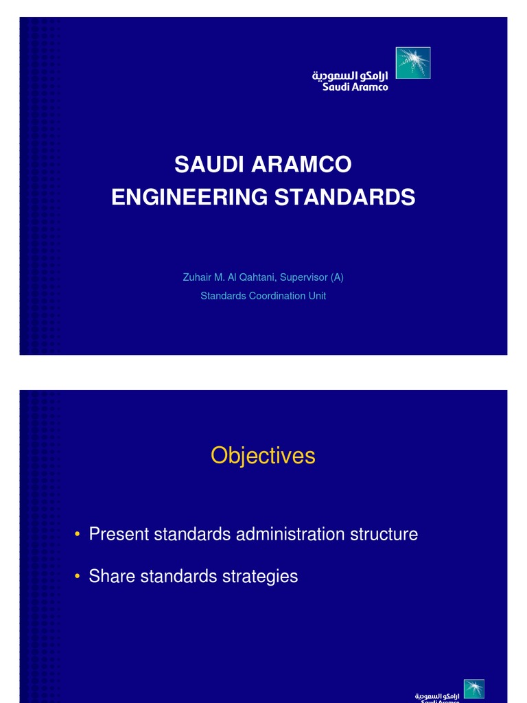 Saudi Aramco Engineering Standards Overview | PDF