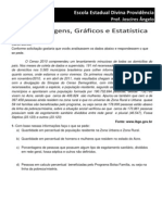 Exercicio Porcentagens e Grafivcos 9º Anos