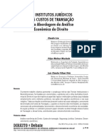 Institutos Jurídicos e os Custos de Transação