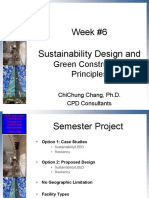 Week #6 Sustainability Design And: Green Construction Principles