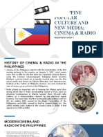 Philippine Popular Culture and New Media Cinema & Radio: Presented By: Group 7