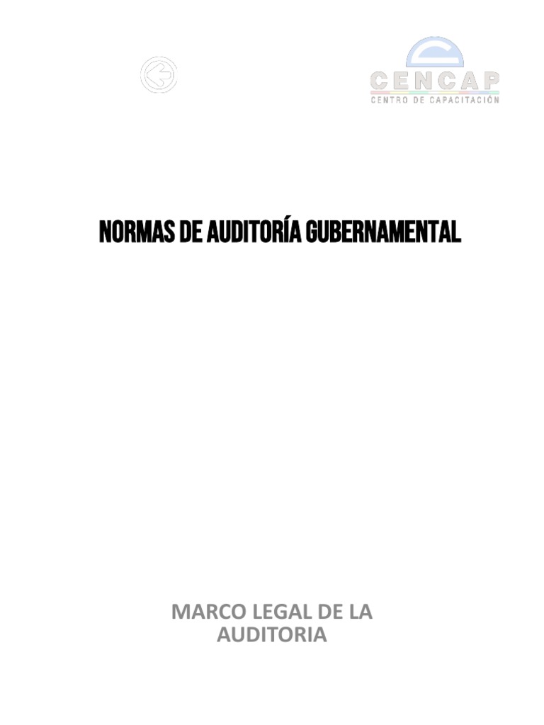 Normas de Auditoria Gubernamental | PDF | Auditoría | Contralor