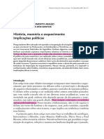 História, memória e esquecimento: Implicações políticas