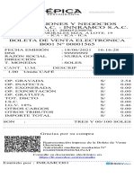 Inversiones Y Negocios Ramco S.A.C. - Innramco S.A.C.: Boleta de Venta Electrónica B001 #00001565