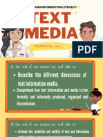 Text Media: Media and Information Literacy
