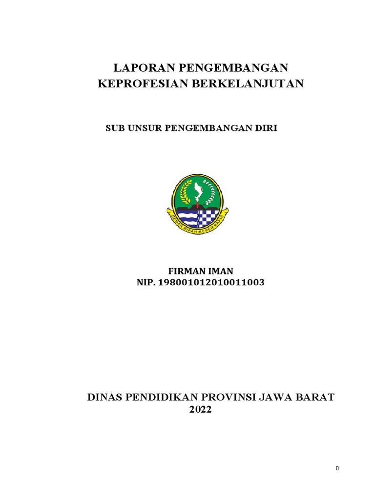 Laporan Pengembangan Diri Guru BK | PDF | Karier & Perkembangan ...