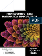 Propedeutico - Matematica Especializada 2023