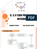 Álgebra Lineal: Producto interno y sus propiedades