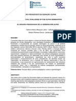 O Desafio Pedagogico Da Geração Alpha