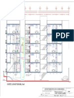 Corte Longitudinal A-A: Departamentos en Condominio