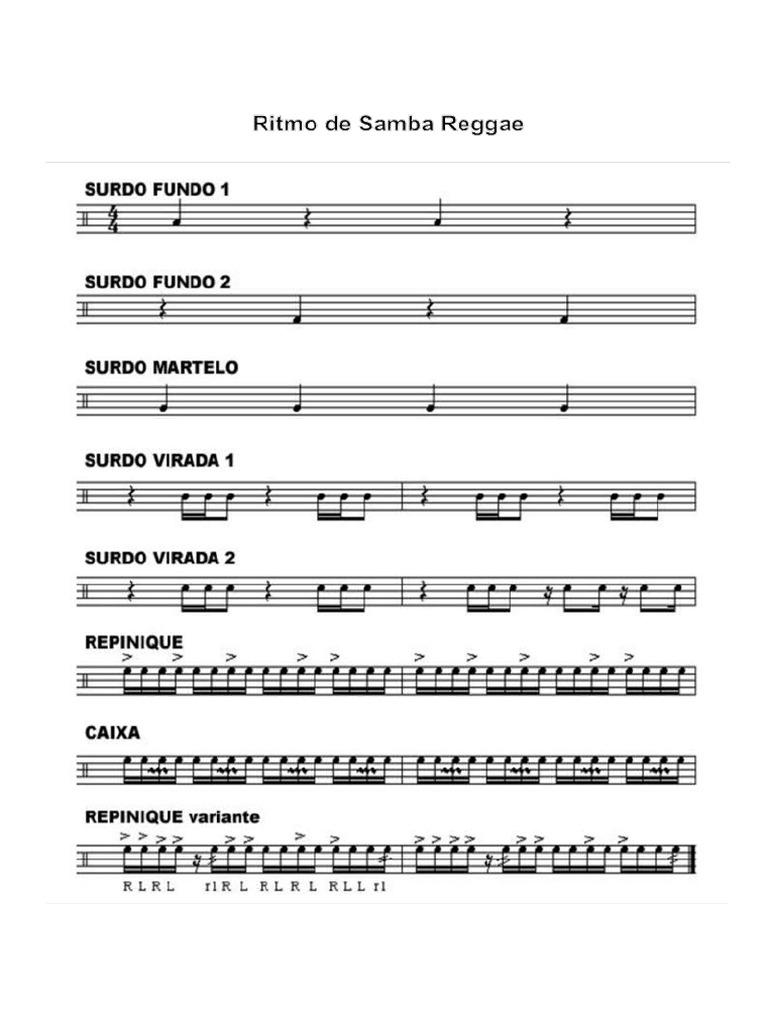 Ritmo de Samba Reggae | PDF