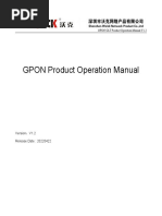 GPON Product Operation Manual: Version V1.2 Release Date: 20220422