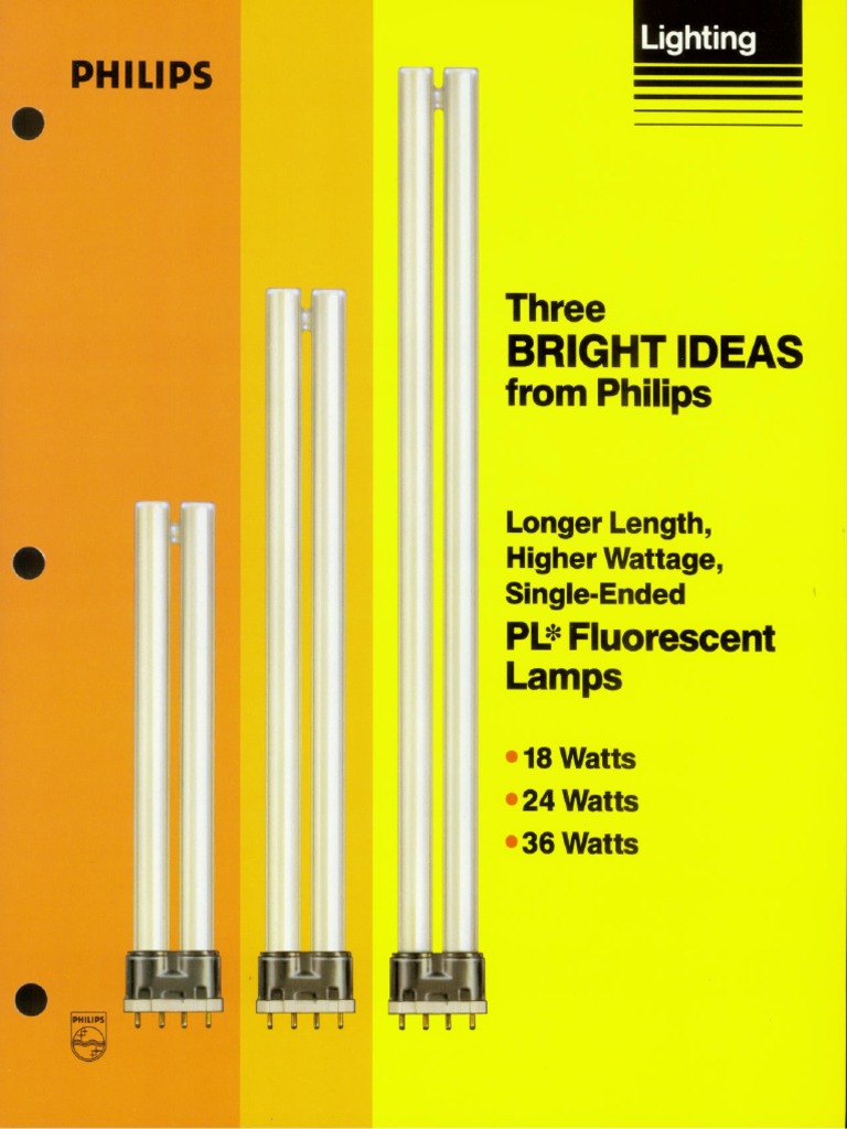 Philips PLL Long Compact Fluorescent Lamps Brochure 487 PDF