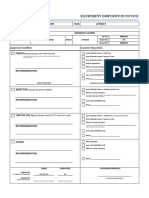 Equipment Disposition Notice