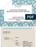 Kegiatan Produksi Menggunakan Hpp-Proses: Fakultas Ekonomi Jurusan Akuntansi Universitas Swadaya Gunung Jati Cirebon