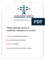 Mesa Redonda Forma Vs Contenido