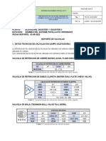 Tabla 1. Características de Válvula de Retención de Cierre Rápido