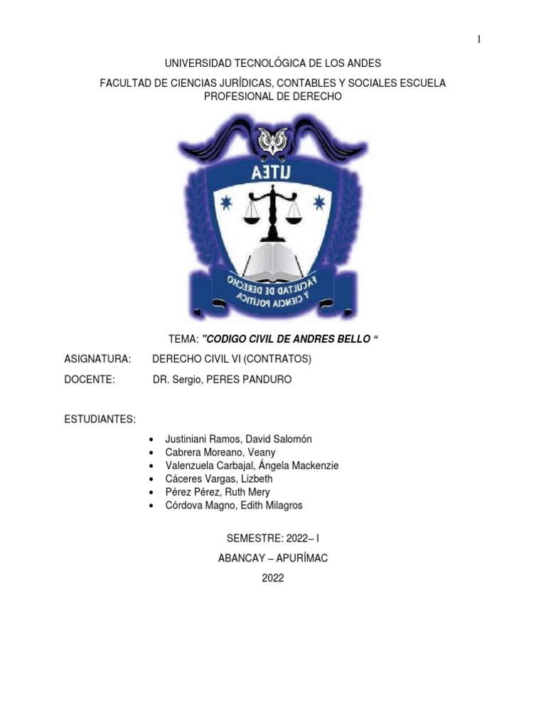 Codigo Civil de Andres Bello | PDF | Liberalismo | Propiedad