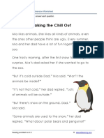 Taking The Chill Out: Grade 2 Reading Comprehension Worksheet