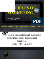 PRINCIPLES OF MARKETING Week 1-2