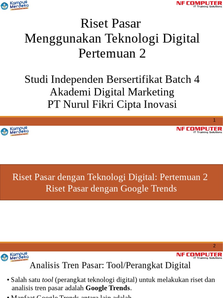 Riset Pasar Digital dengan Google Trends | PDF | Bisnis