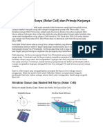 Penjelasan Tentang Solar Cell