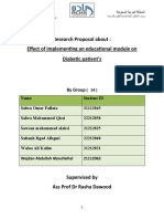 Research Proposal About: Effect of Implementing An Educational Module On Diabetic Patient's