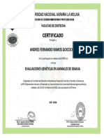 Certificado Evaluaciones Geneticas